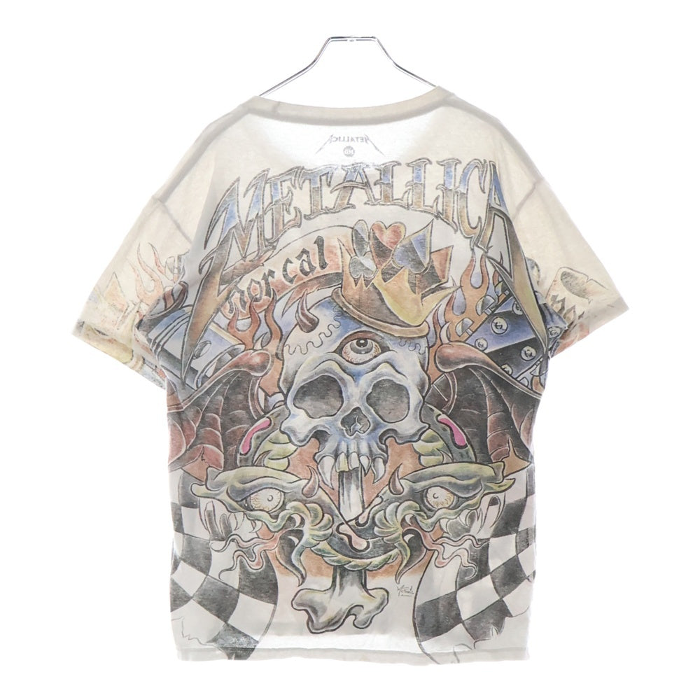 VINTAGE(ヴィンテージ) METALLICA メタリカ スカル両面プリント 半袖Tシャツ カットソー マルチカラー
