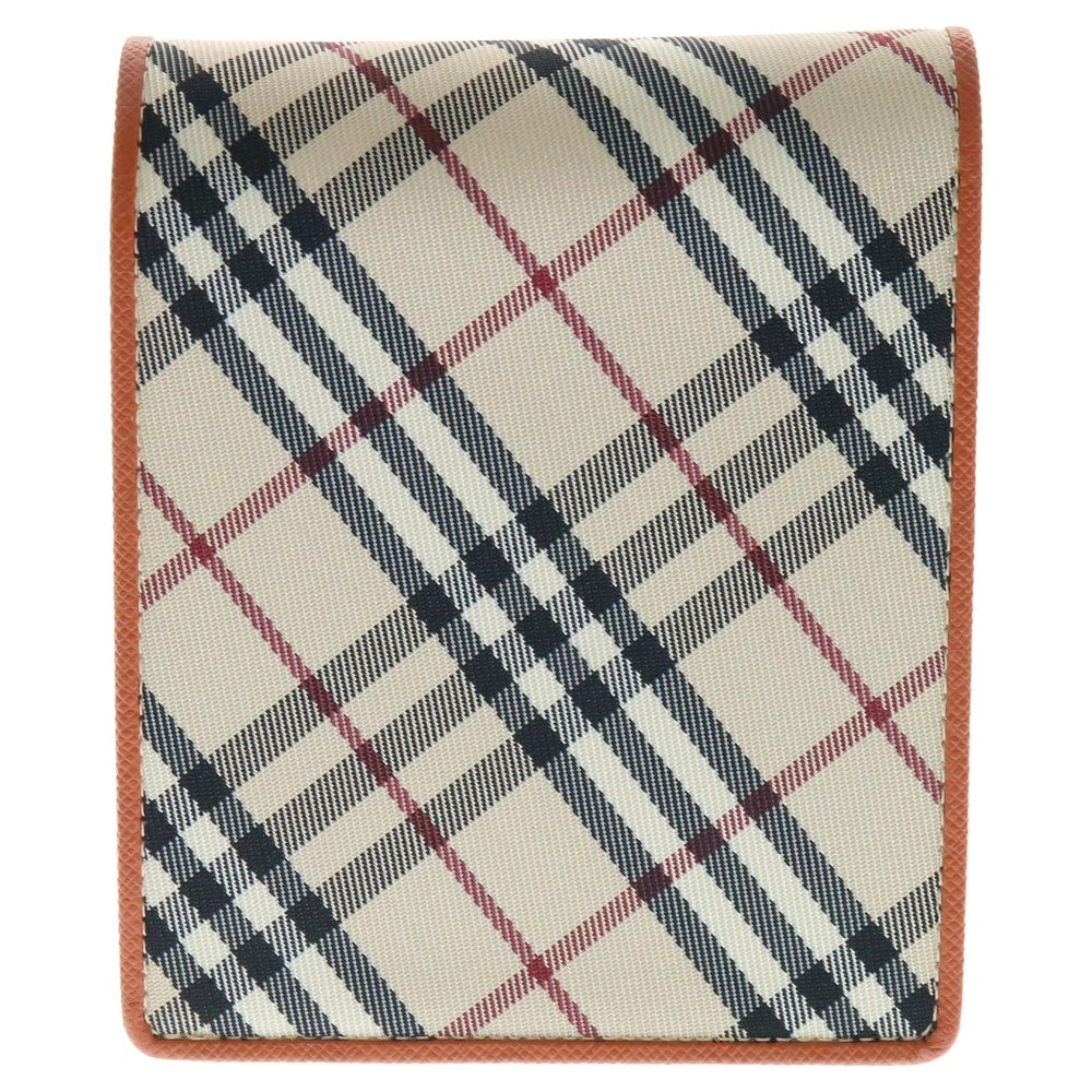 BURBERRYS(バーバリーズ) ノバチェック 二つ折り財布 レザーキャンバス ウォレット