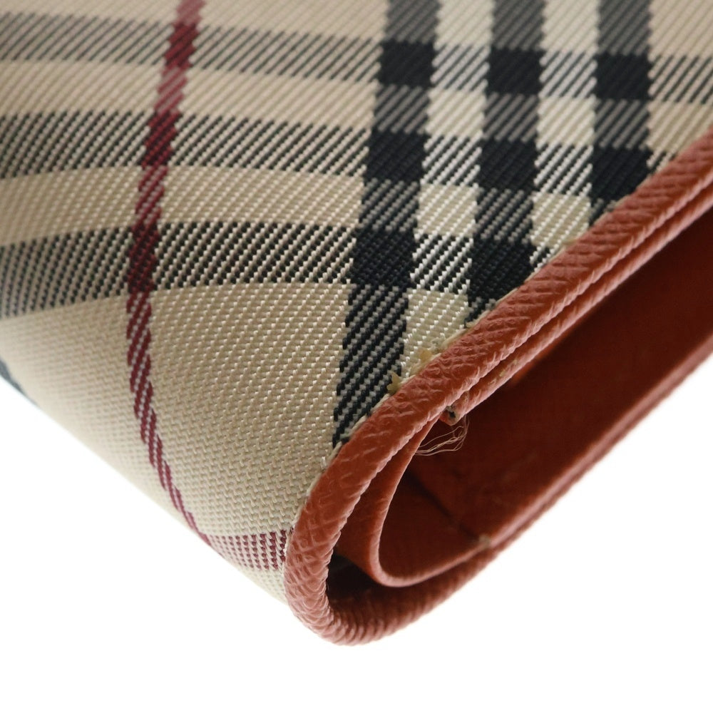 BURBERRYS(バーバリーズ) ノバチェック 二つ折り財布 レザーキャンバス ウォレット