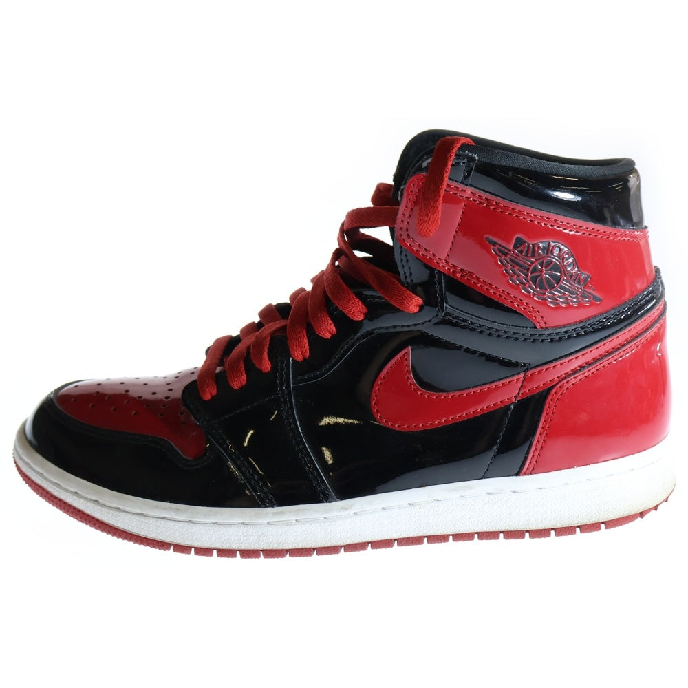 NIKE(ナイキ) AIR JORDAN 1 RETRO HIGH OG BRED PATENT 555088-063 エアジョーダン1レトロハイ ブレッド パテント ハイカットスニーカー レッド/ブラック US9.5/27.5cm