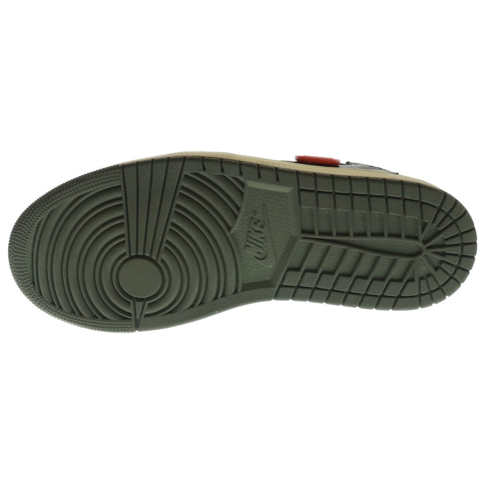 NIKE(ナイキ) ×TRAVIS SCOTT AIR JORDAN 1 LOW OG REVERSE OLIVE トラヴィススコット エアジョーダン リバースオリーブ ローカットスニーカー US9.5/27.5cm DM7866-200