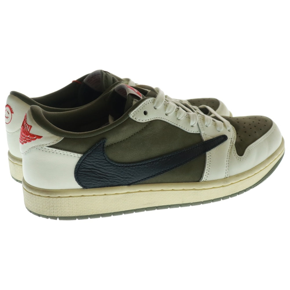 NIKE(ナイキ) ×TRAVIS SCOTT AIR JORDAN 1 LOW OG REVERSE OLIVE トラヴィススコット エアジョーダン リバースオリーブ ローカットスニーカー US9.5/27.5cm DM7866-200