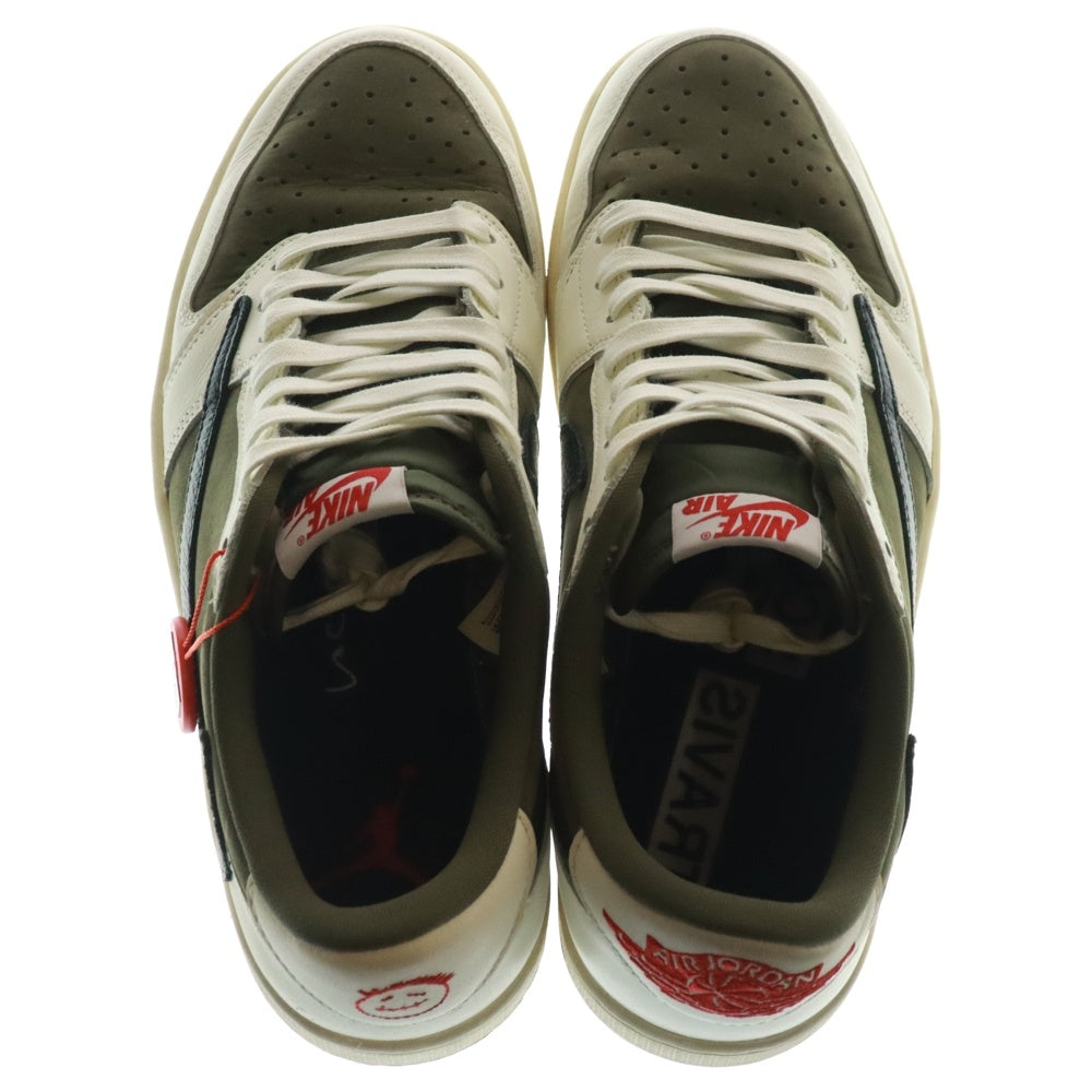 NIKE(ナイキ) ×TRAVIS SCOTT AIR JORDAN 1 LOW OG REVERSE OLIVE トラヴィススコット エアジョーダン リバースオリーブ ローカットスニーカー US9.5/27.5cm DM7866-200