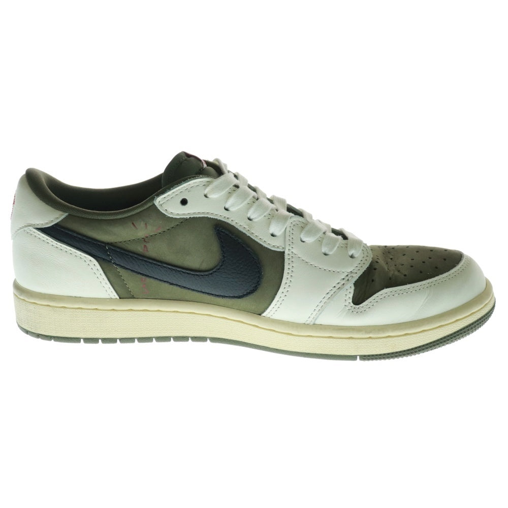 NIKE(ナイキ) ×TRAVIS SCOTT AIR JORDAN 1 LOW OG REVERSE OLIVE トラヴィススコット エアジョーダン リバースオリーブ ローカットスニーカー US9.5/27.5cm DM7866-200