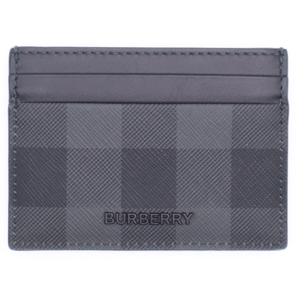 BURBERRY(バーバリー) チェック レザー カードケース ブラック
