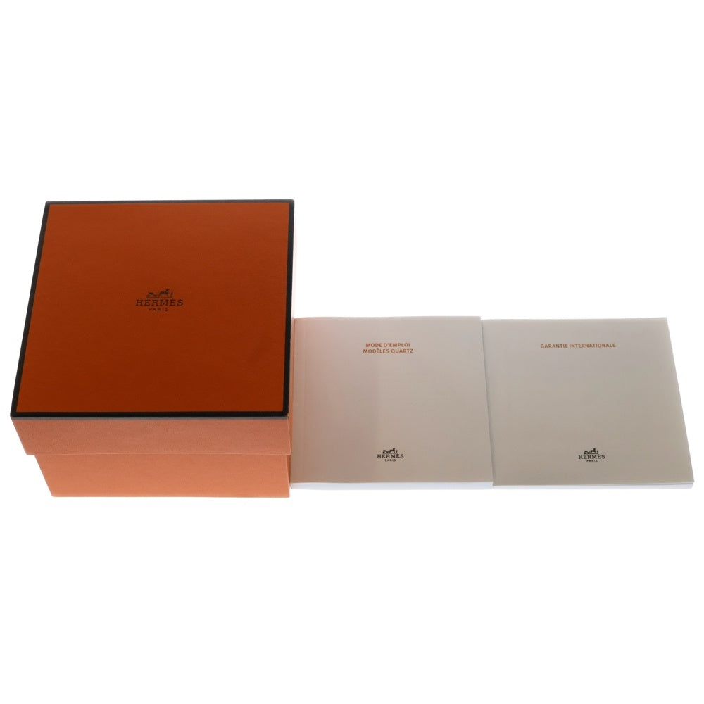 HERMES(エルメス) Hウォッチ ミニ HH1.101 クォーツ レディース ホワイト文字盤 ブラウンクレザーベルト U刻印 腕時計 レディース