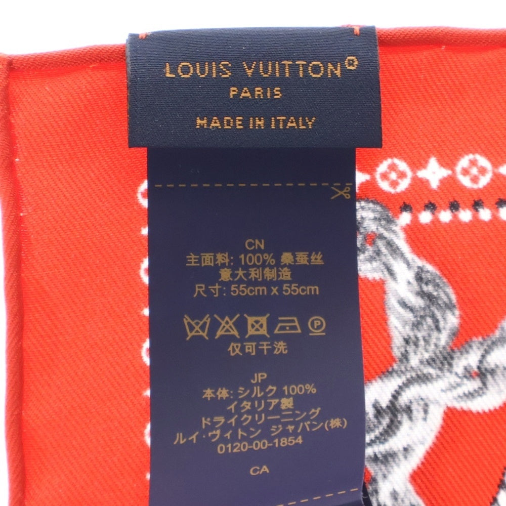 LOUIS VUITTON(ルイヴィトン) カレ55 LV ロープ スカーフ 品 シルク レッド M90698 MR2244