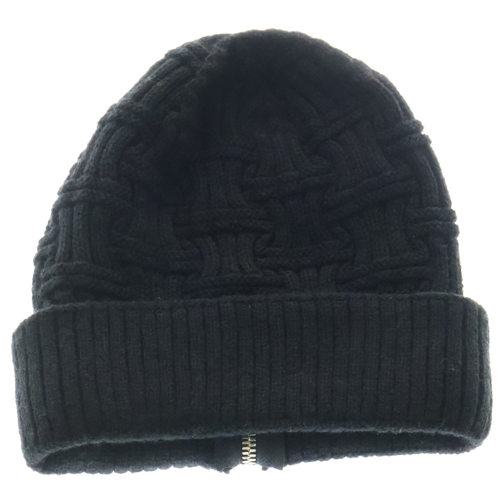 ACUOD by CHANU(アクオドバイチャヌ) zip Beanie ジップデザイン ニット帽 ブラック ビーニー