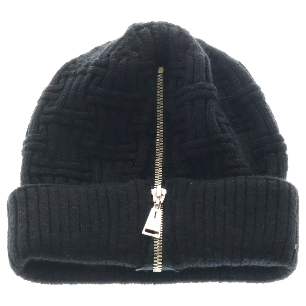 ACUOD by CHANU(アクオドバイチャヌ) zip Beanie ジップデザイン ニット帽 ブラック ビーニー