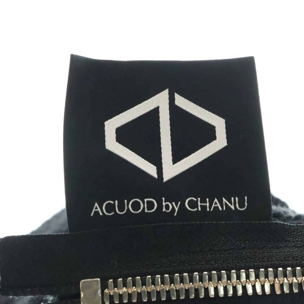 ACUOD by CHANU(アクオドバイチャヌ) zip Beanie ジップデザイン ニット帽 ブラック ビーニー