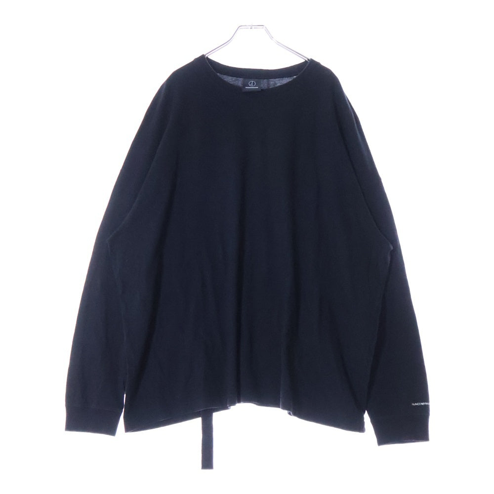 peaceminusone(ピースマイナスワン) アームロゴ クルーネック長袖Tシャツ カットソー ブラック