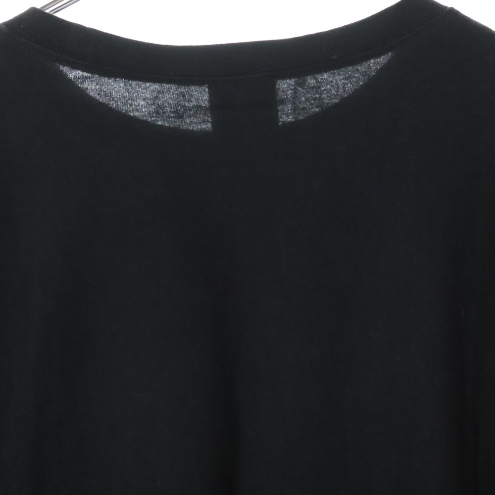 peaceminusone(ピースマイナスワン) アームロゴ クルーネック長袖Tシャツ カットソー ブラック
