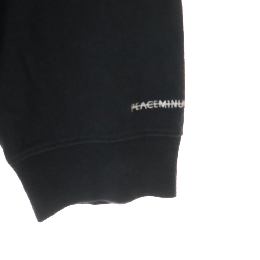 peaceminusone(ピースマイナスワン) アームロゴ クルーネック長袖Tシャツ カットソー ブラック