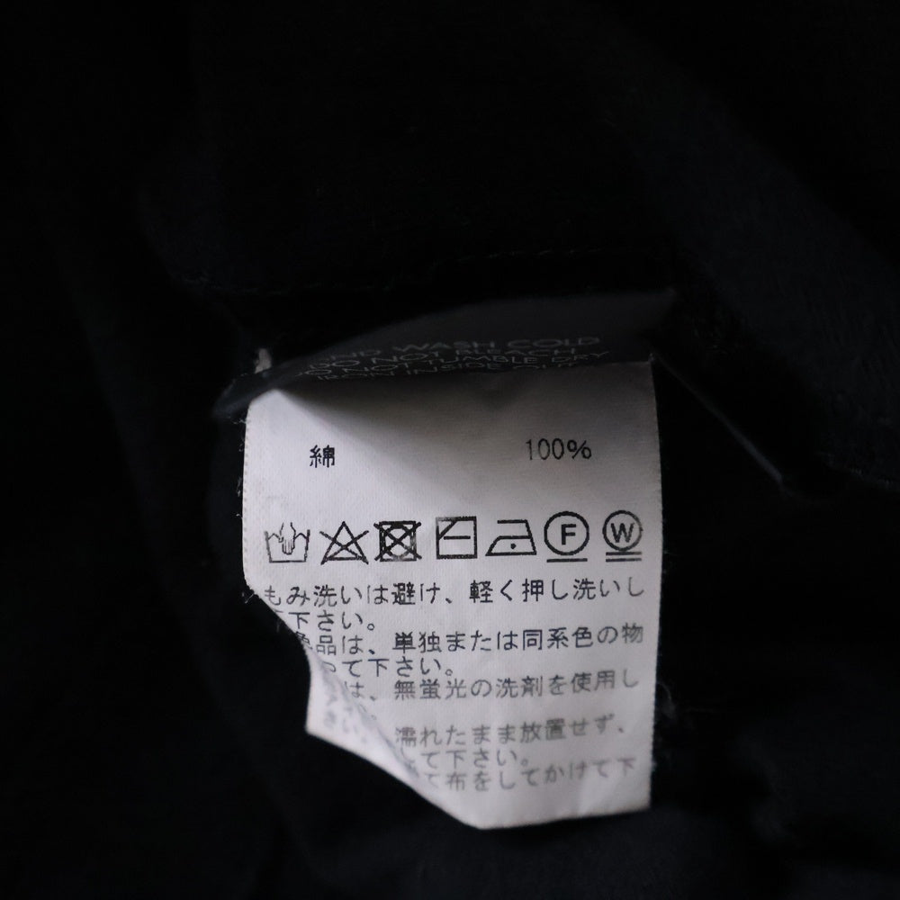 peaceminusone(ピースマイナスワン) アームロゴ クルーネック長袖Tシャツ カットソー ブラック