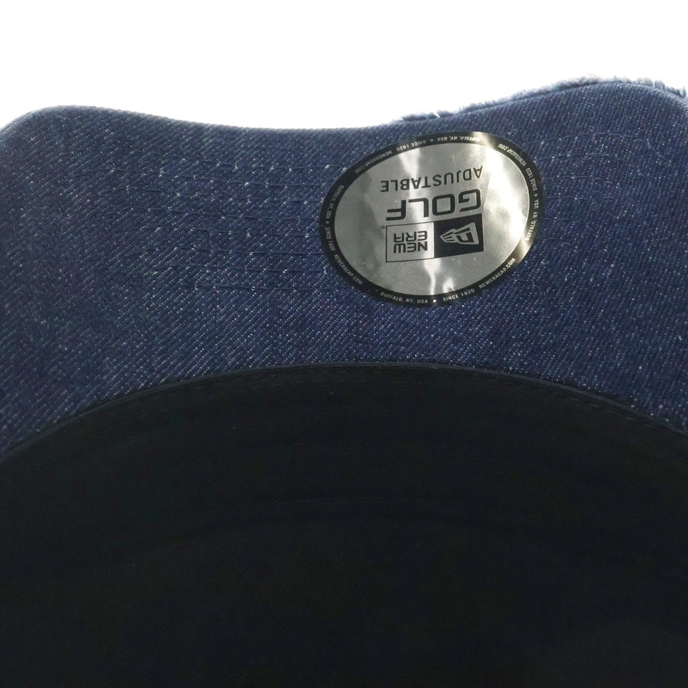 NEW ERA(ニューエラ) DENIM PAINT MESH CAP ダメージ加工 ペイントデニム ロゴ刺繍キャップ インディゴ
