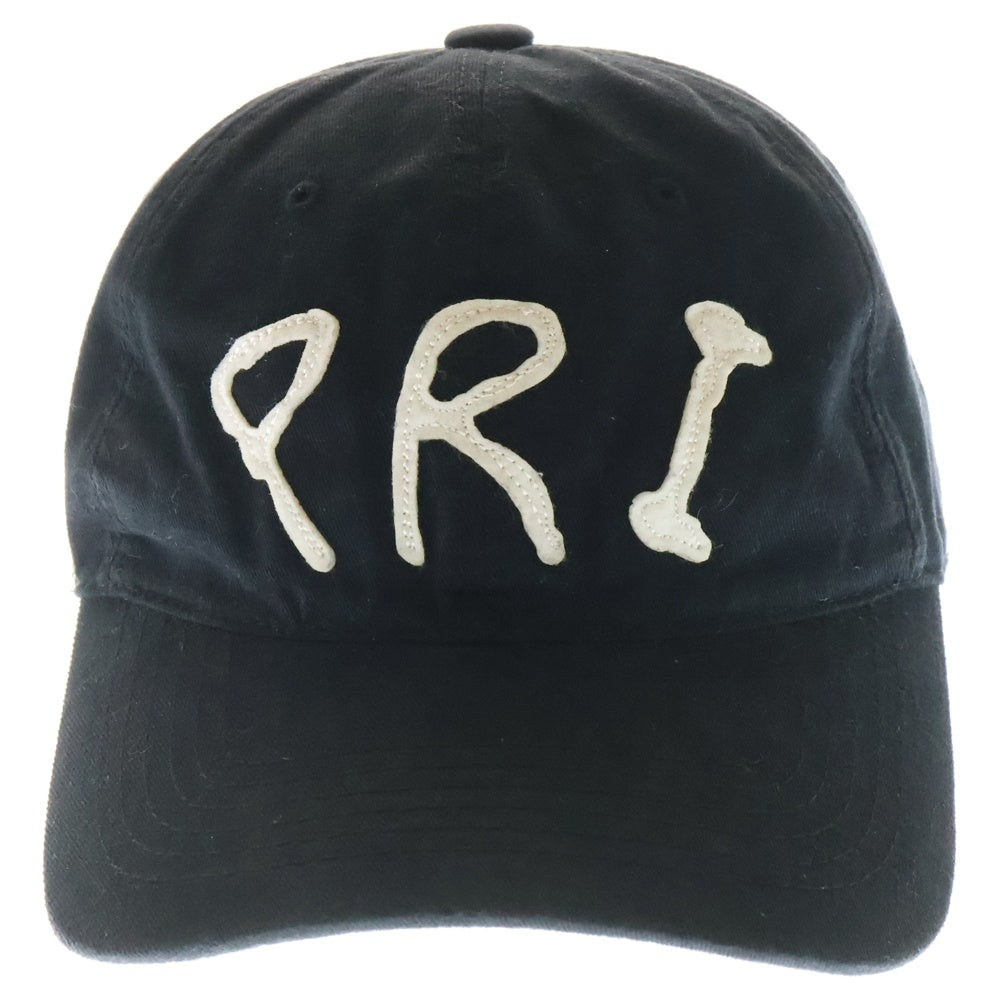 PRIVATE NEIGHBORS(プライベートネイバーズ) PRI CAP PN24SLAC001 ロゴ刺繍 ベースボールキャップ ブラック