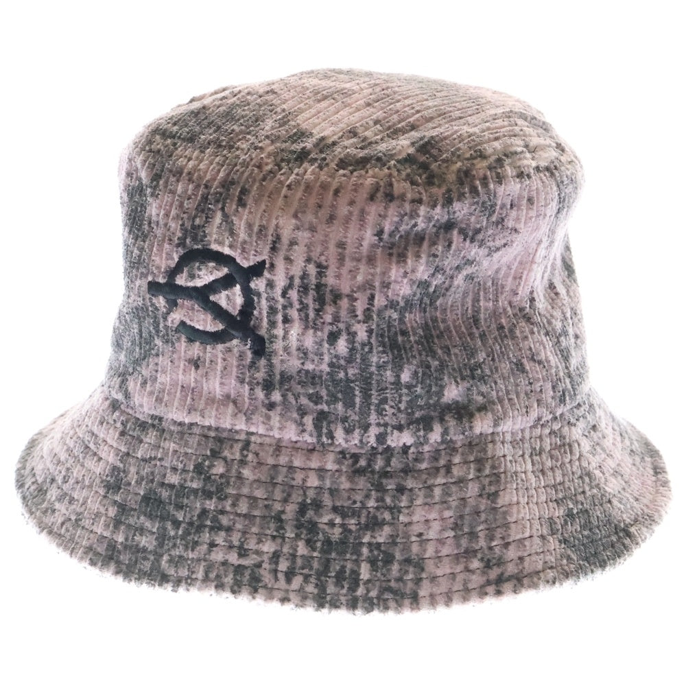 OY(オーワイ) TYE-DIE CORDUROY BUCKET HAT タイダイ コーデュロイ ロゴ刺繍バケットハット 帽子 パープル