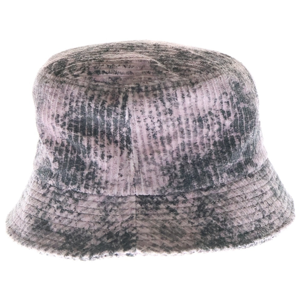 OY(オーワイ) TYE-DIE CORDUROY BUCKET HAT タイダイ コーデュロイ ロゴ刺繍バケットハット 帽子 パープル