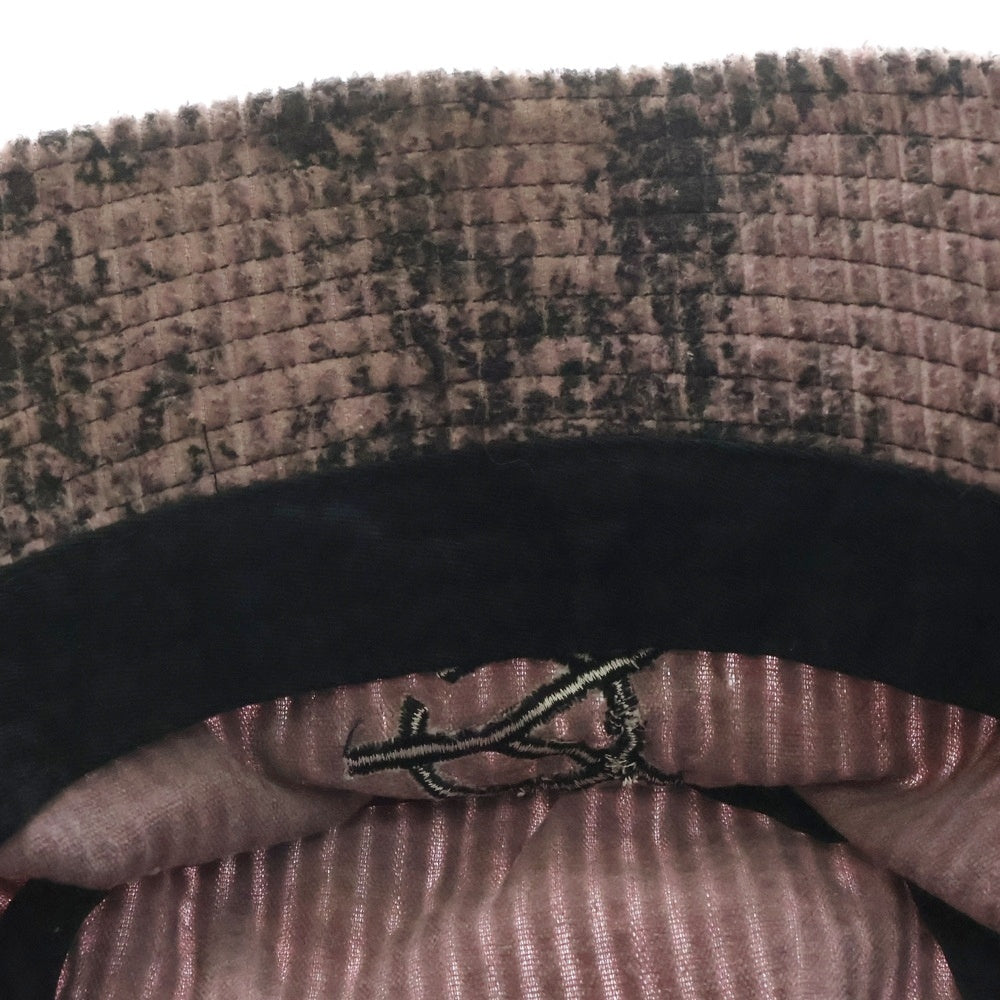 OY(オーワイ) TYE-DIE CORDUROY BUCKET HAT タイダイ コーデュロイ ロゴ刺繍バケットハット 帽子 パープル