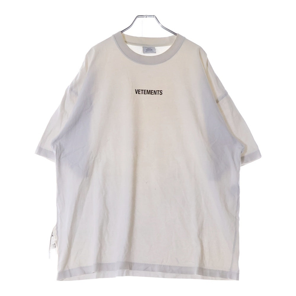 VETEMENTS(ヴェトモン) 19AW Logo Printed Tee Shirt ロゴプリント カットソー 半袖プリントTシャツ ホワイト UAH20TR611