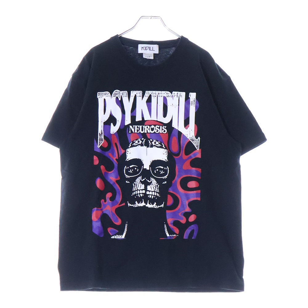 KIDILL(キディル) PSYKIDILL NEUROSIS KL700 フロントプリント 半袖Tシャツ ブラック