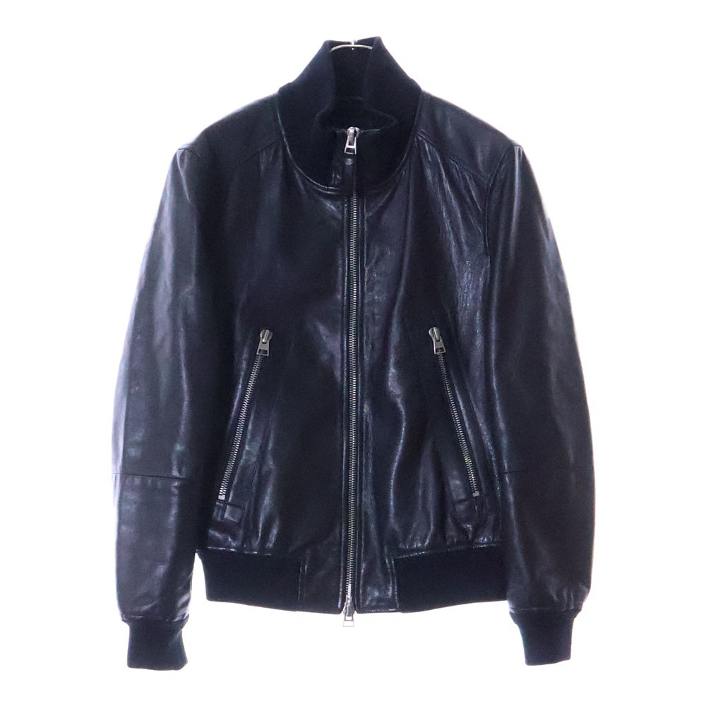 TOM FORD(トムフォード) Leather bomber jacket TFL638 レザーボンバージャケット ジップアップ ブラック