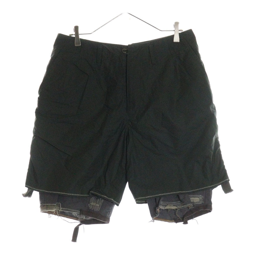 kolor BEACON(カラービーコン) SAMPLE ナイロンドッキング ハーフパンツ ショーツ カーキ