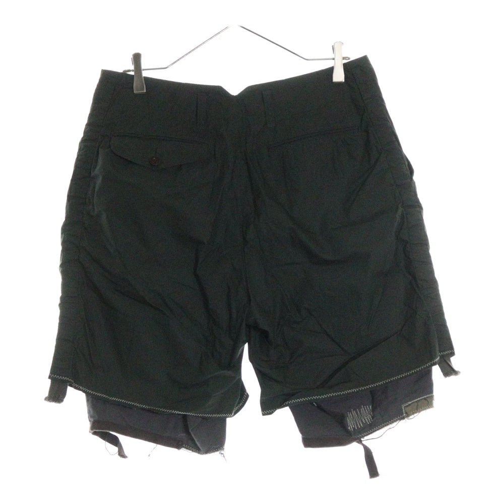 kolor BEACON(カラービーコン) SAMPLE ナイロンドッキング ハーフパンツ ショーツ カーキ