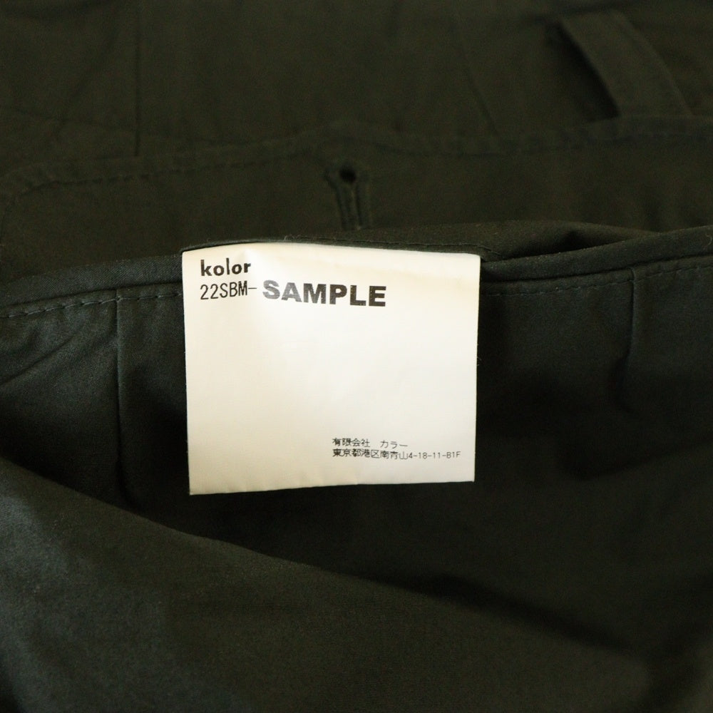 kolor BEACON(カラービーコン) SAMPLE ナイロンドッキング ハーフパンツ ショーツ カーキ