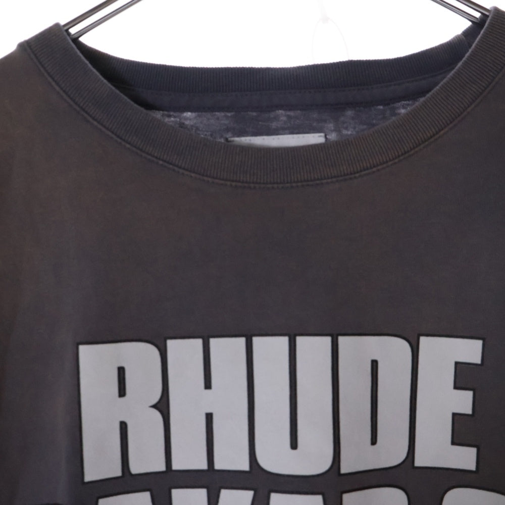 RHUDE(ルード) Dakar91 Longsleeve Tee ダカール 袖プリント ブラウン 長袖カットソー