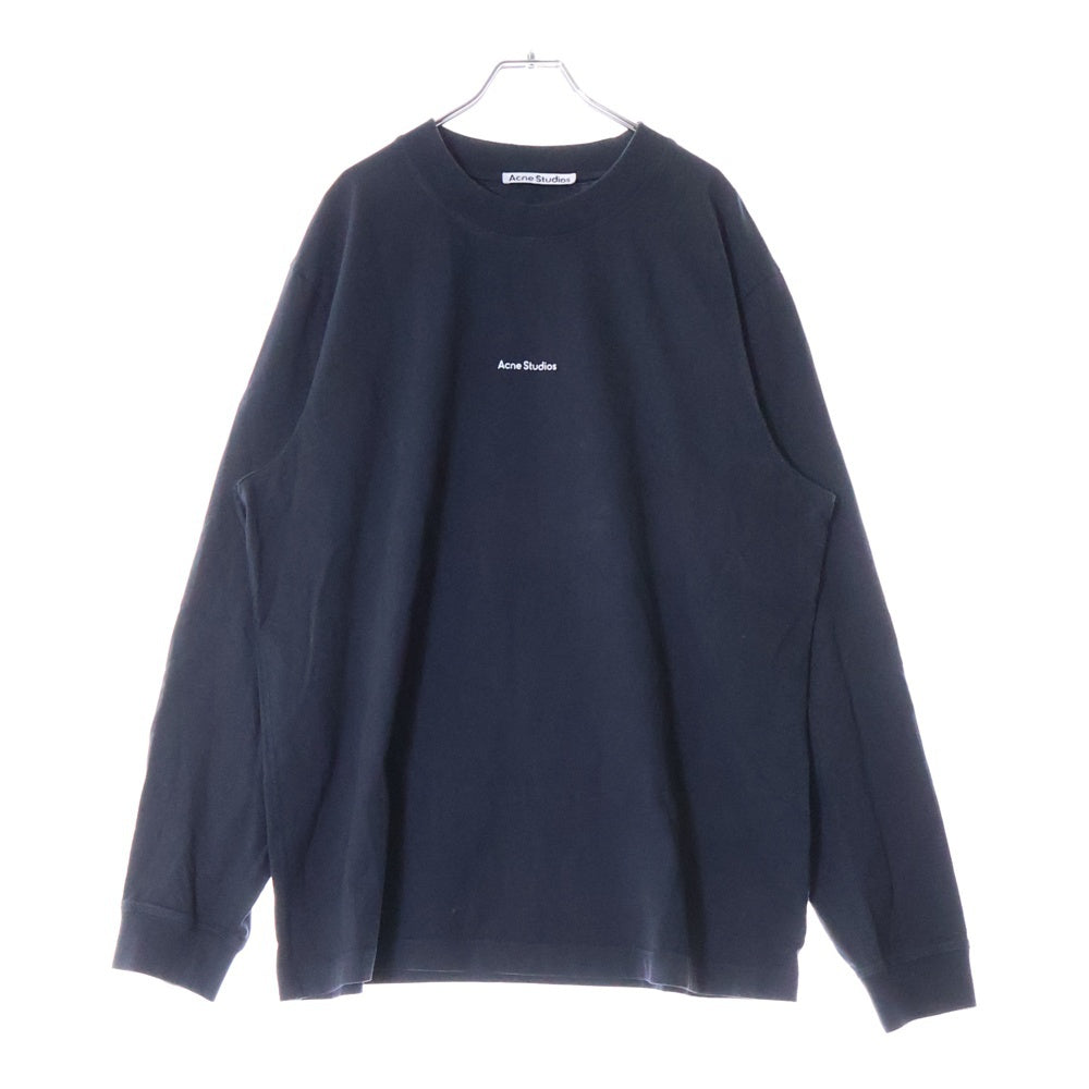 Acne Studios(アクネ ストゥディオズ) LOGO L/S TEE FN-MN-TSHI000354 ロゴプリント 長袖カットソー ブラック