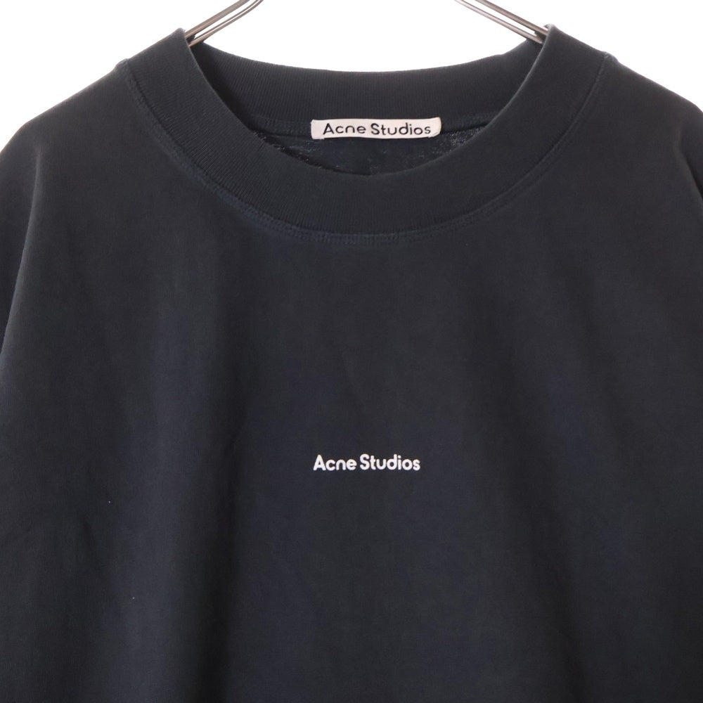 Acne Studios(アクネ ストゥディオズ) LOGO L/S TEE FN-MN-TSHI000354 ロゴプリント 長袖カットソー ブラック
