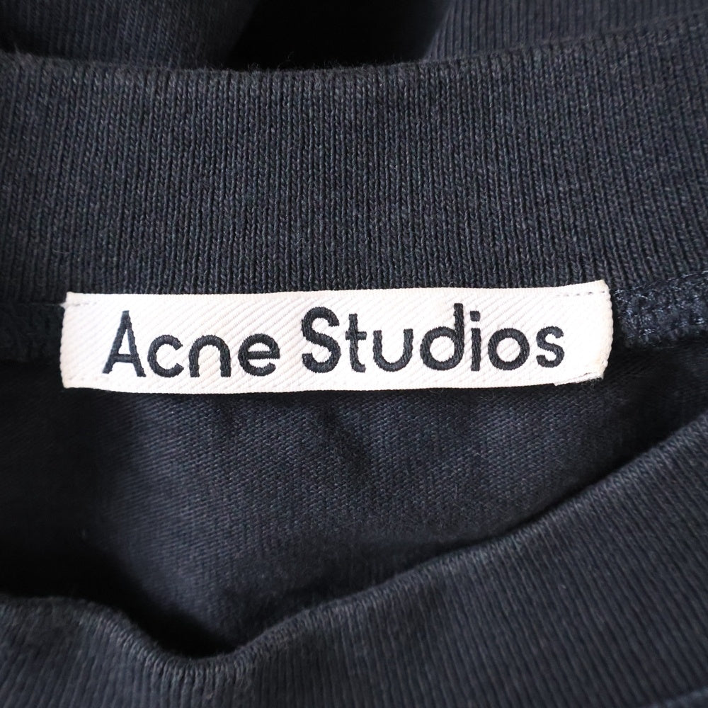 Acne Studios(アクネ ストゥディオズ) LOGO L/S TEE FN-MN-TSHI000354 ロゴプリント 長袖カットソー ブラック