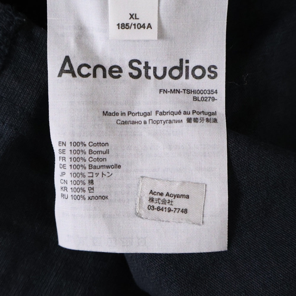 Acne Studios(アクネ ストゥディオズ) LOGO L/S TEE FN-MN-TSHI000354 ロゴプリント 長袖カットソー ブラック