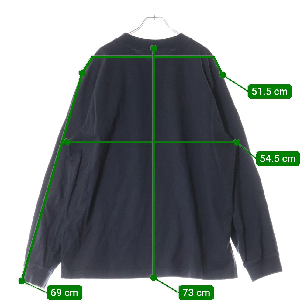 Acne Studios(アクネ ストゥディオズ) LOGO L/S TEE FN-MN-TSHI000354 ロゴプリント 長袖カットソー ブラック