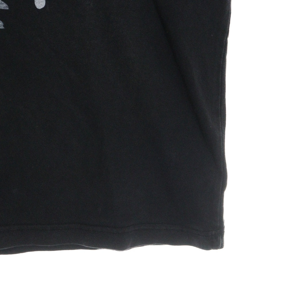 SALUTE(サルーテ) VINTAGE WASHED TEE ヴィンテージ加工 花柄デザイン プリントTシャツ ブラック