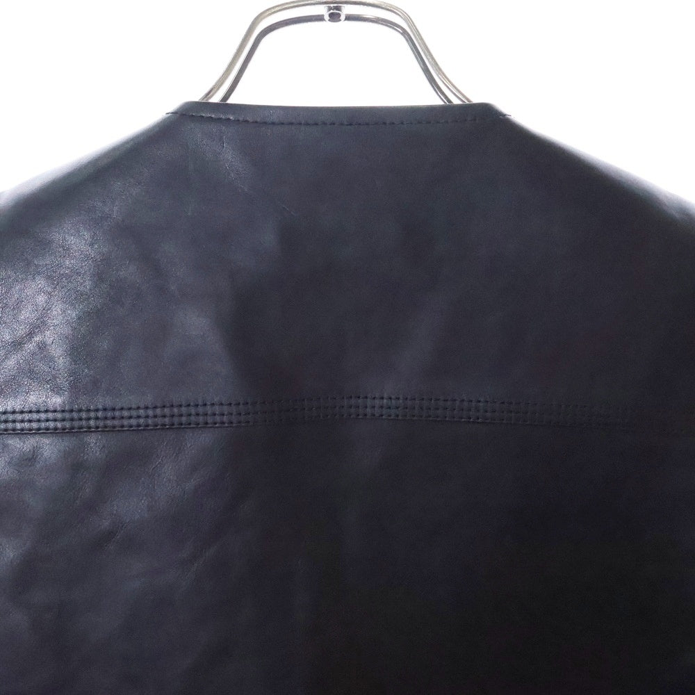 1017 ALYX 9SM(アリクス) 24SS Lightercap Leather Vest AAMOU0479LE01 ライターキャップ レザー ジップアップベスト ブラック