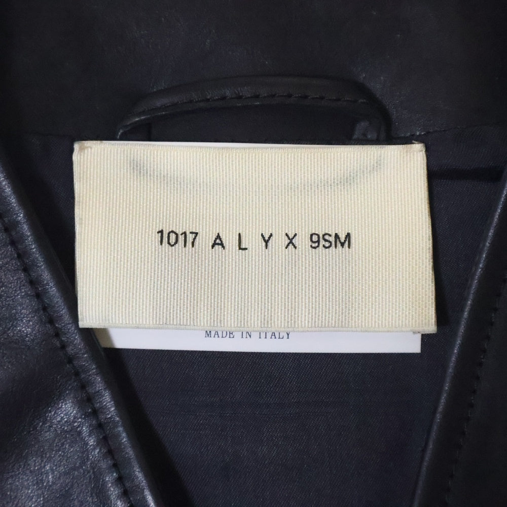1017 ALYX 9SM(アリクス) 24SS Lightercap Leather Vest AAMOU0479LE01 ライターキャップ レザー ジップアップベスト ブラック