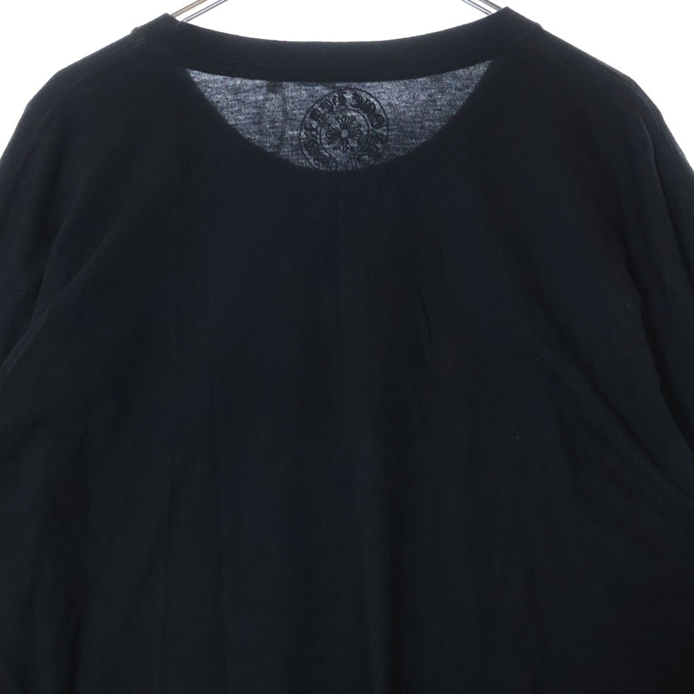 CHROME HEARTS(クロムハーツ) CH L/S /1 ネックロゴプリント長袖Tシャツ カットソー ブラック