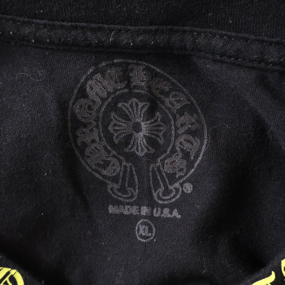 CHROME HEARTS(クロムハーツ) CH L/S /1 ネックロゴプリント長袖Tシャツ カットソー ブラック