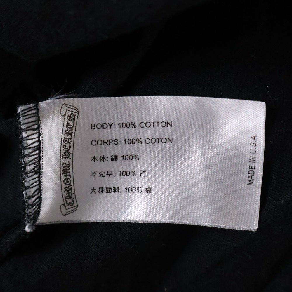 CHROME HEARTS(クロムハーツ) CH L/S /1 ネックロゴプリント長袖Tシャツ カットソー ブラック