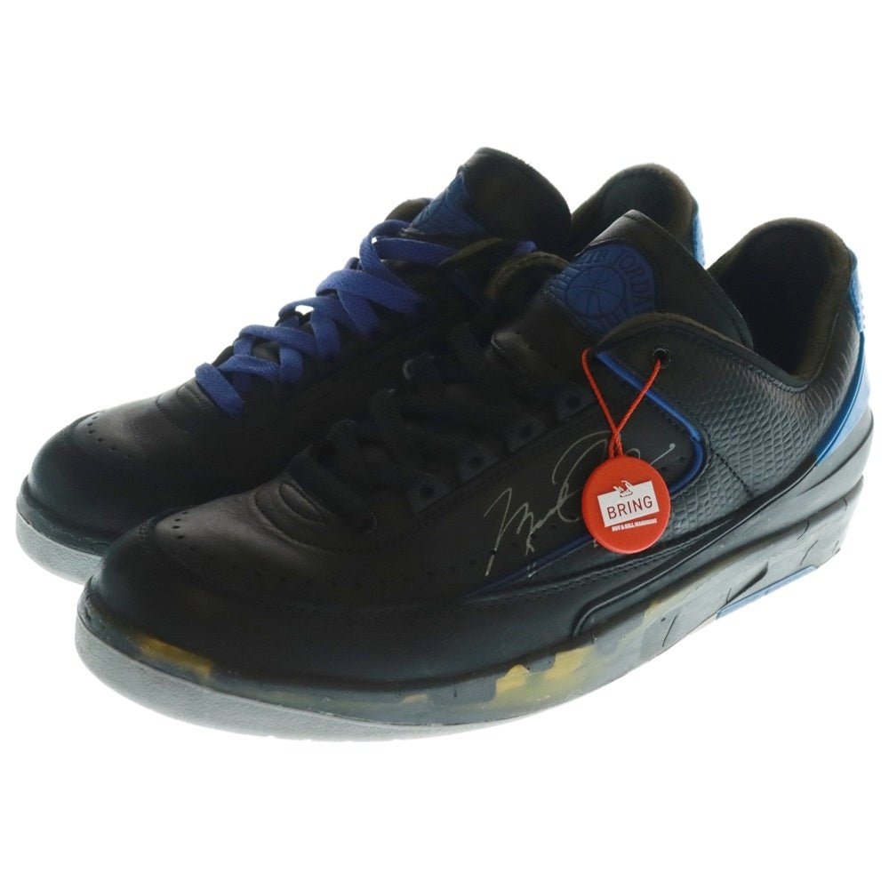 NIKE(ナイキ) ×OFF-WHITE AIR JORDAN 2 RETRO LOW SP オフホワイト エアジョーダン2 レトロ ローカットスニーカー ブラック/ブルー US10/28.0cm DJ4375-004