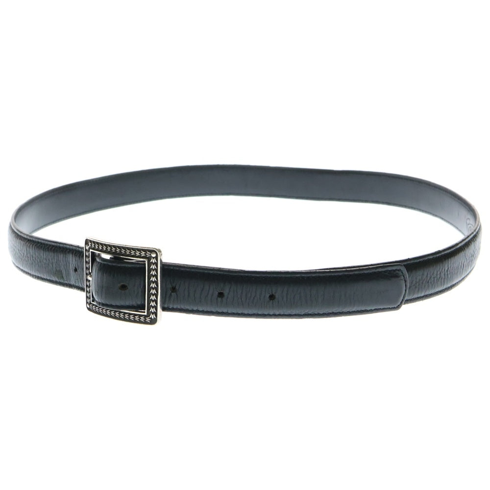 CHROME HEARTS(クロムハーツ) PSYCHOTIC TAIL BELT スクエアバックル レザーベルト ブラック/シルバー