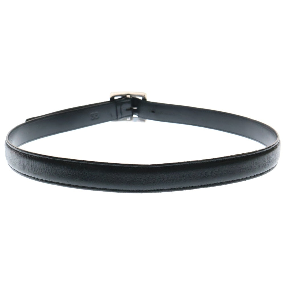CHROME HEARTS(クロムハーツ) PSYCHOTIC TAIL BELT スクエアバックル レザーベルト ブラック/シルバー