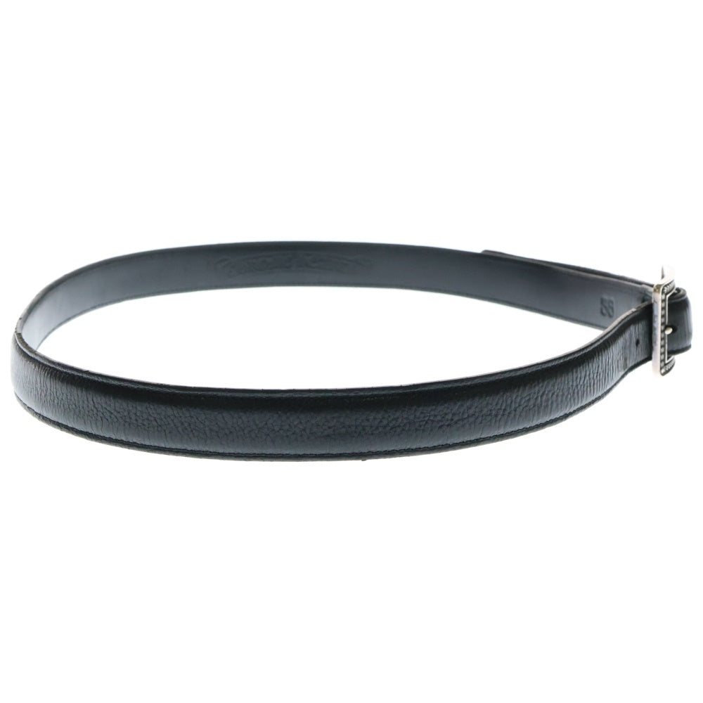 CHROME HEARTS(クロムハーツ) PSYCHOTIC TAIL BELT スクエアバックル レザーベルト ブラック/シルバー