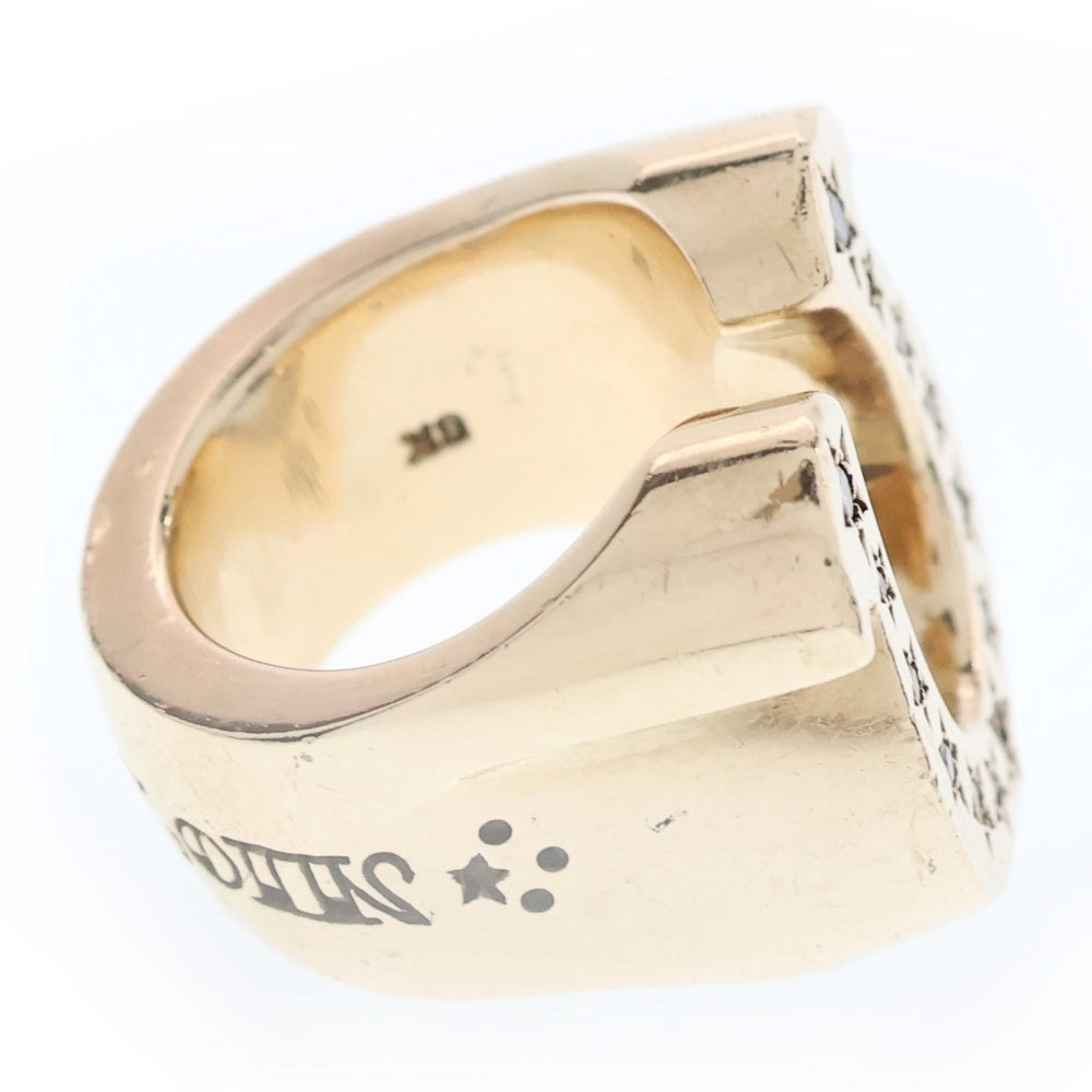 TENDERLOIN(テンダーロイン) T-H.SRING GOLD/STONE 8K ダイヤ ホースシューリング 指輪 ゴールド