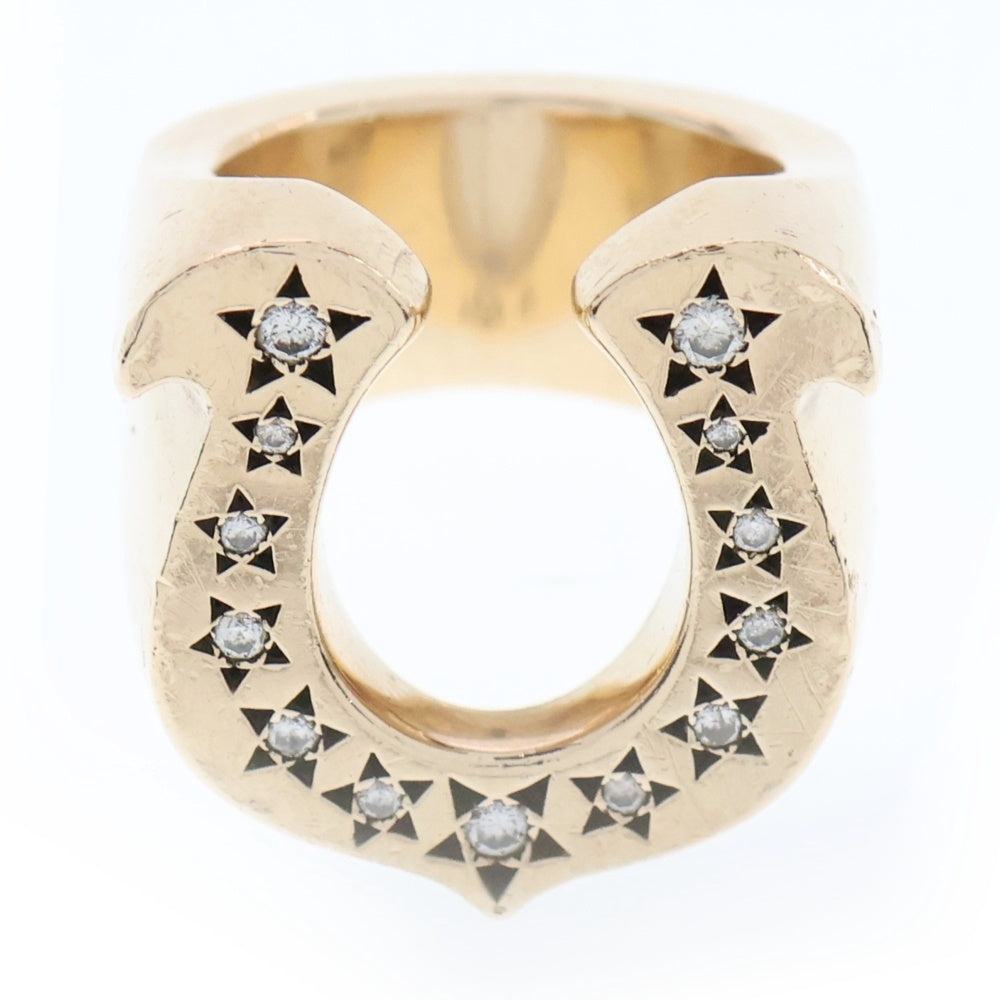 TENDERLOIN(テンダーロイン) T-H.SRING GOLD/STONE 8K ダイヤ ホースシューリング 指輪 ゴールド