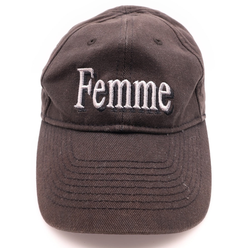 BALENCIAGA(バレンシアガ) Femme ロゴ刺繍 ベースボールキャップ ブラック