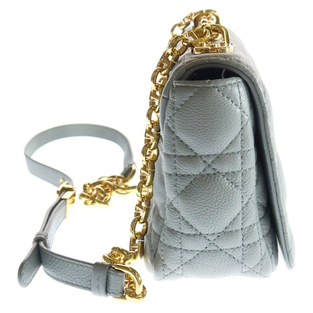 Christian Dior(クリスチャンディオール) CARO S カロ スモール チェーン ショルダーバッグ ライトブルー レディース