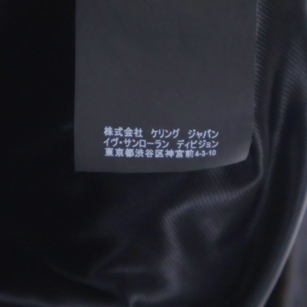 SAINT LAURENT PARIS(サンローランパリ) ワッペン付き ダメージ加工 ダブルライダースレザージャケット 483224 YC1EP ブラック